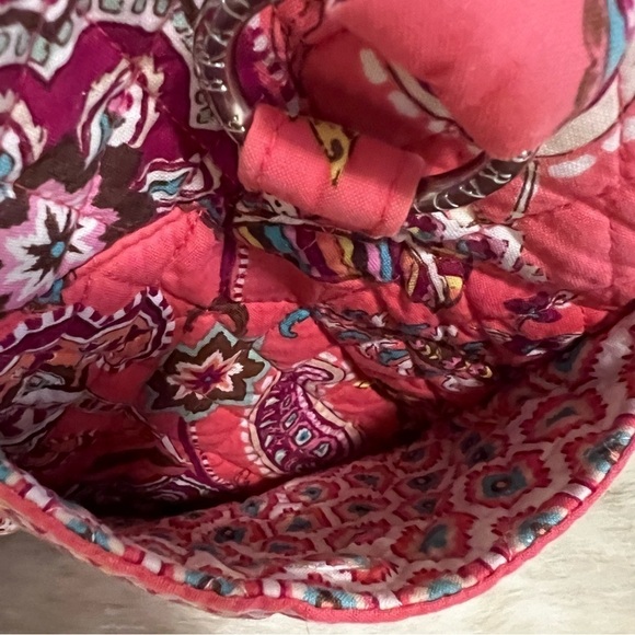 VERA BRADLEY Call Me Coral 2010 Tall Tote Orange Pink Floral Y2K Commuter Laptop - Picture 3 of 14